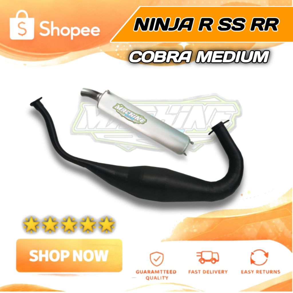 KNALPOT NINJA R SS RR COBRA MEDIUM BLACK SERIES ORIGINAL MACHINE BUKAN RS1 CMS RS1