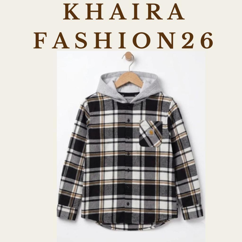Kemeja Flanel Hoodie Carhartt Anak Laki-Laki Original