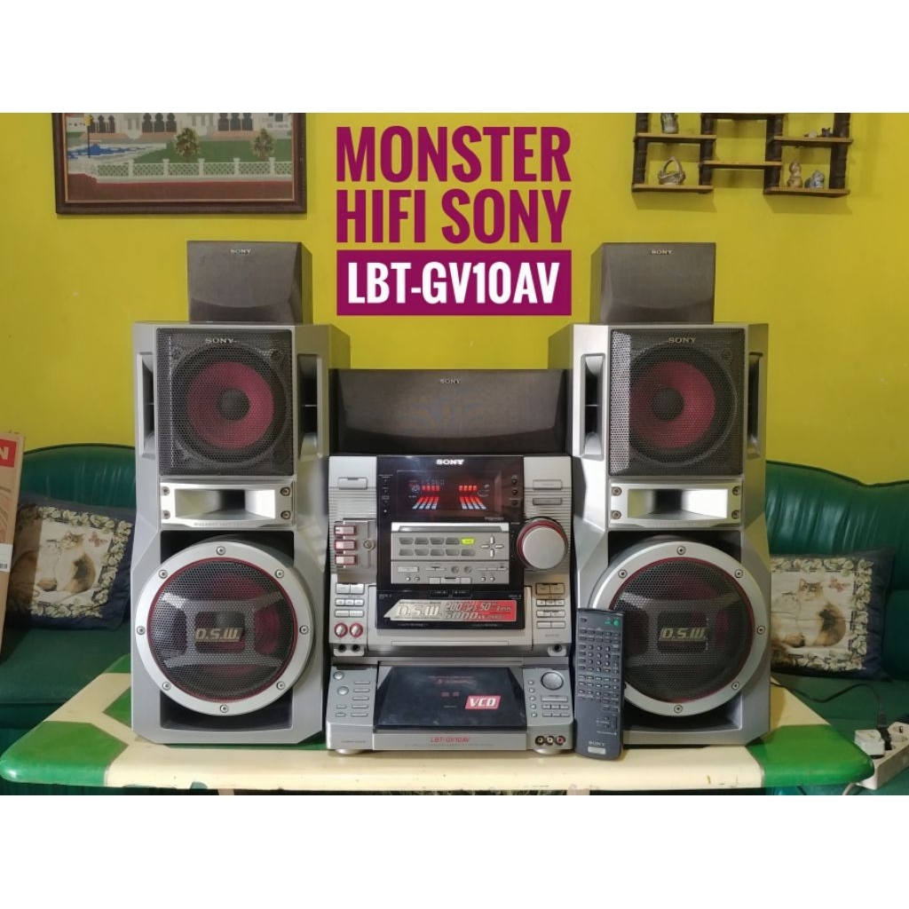 Sakset Monster Hifi SONY LBT-GV10AV Power 6000 watt pmpo plus Remot