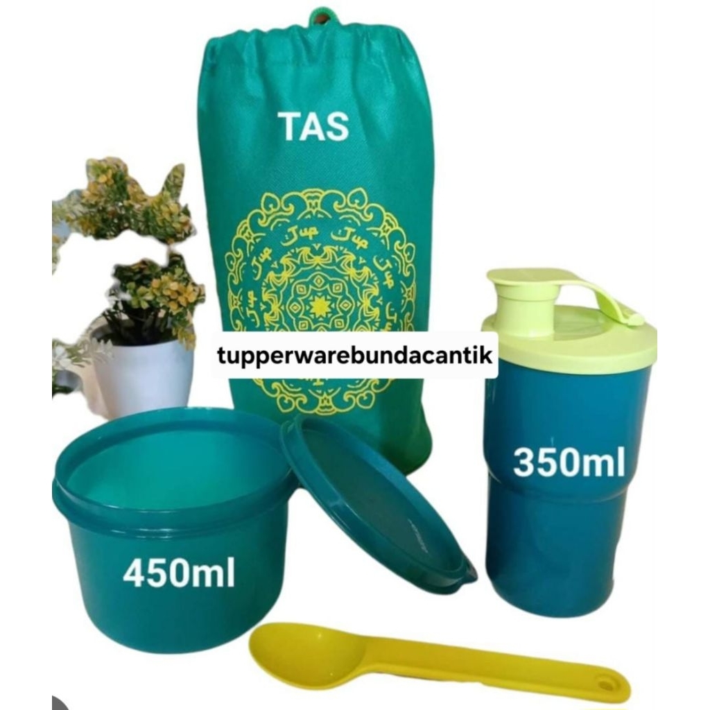 PROMO Tempat Makan tupperware  Murah/Tempat Bekal Sekolah Murah set ramset