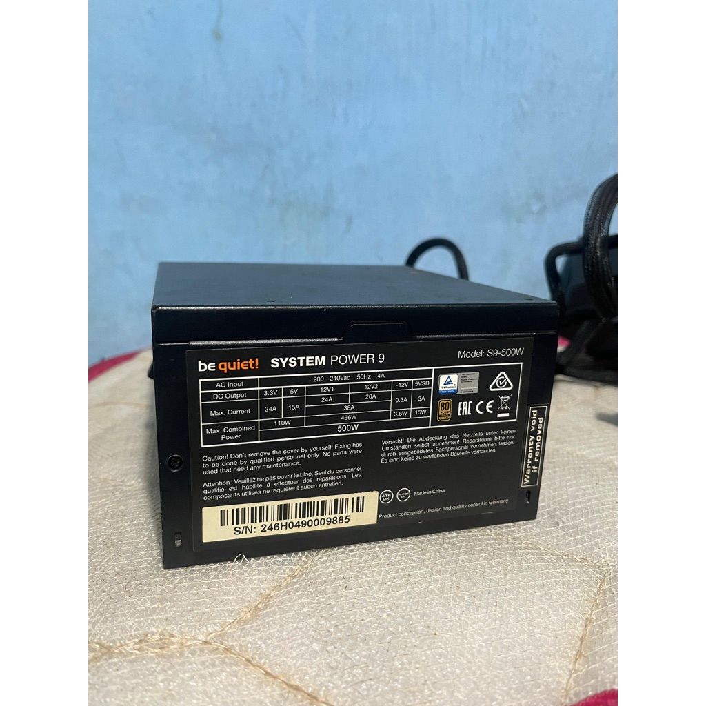 Psu bequiet system power 9 500w 80+ bronze