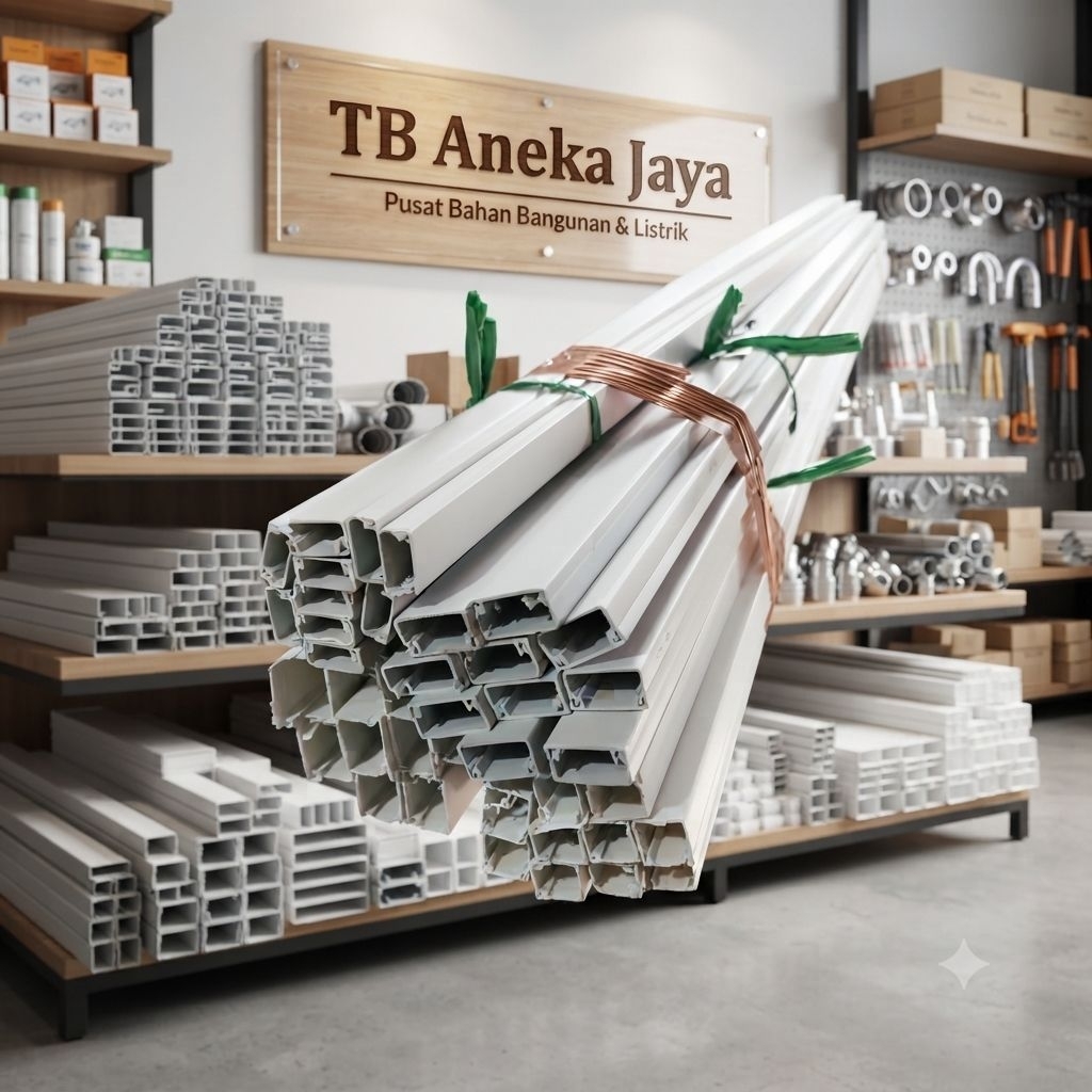 Pelindung Kabel Duct / dak PVC (Panjang 2 Meter)