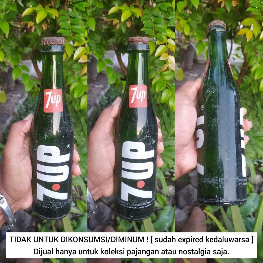 [ TIDAK UNTUK DIMINUM/DIKONSUMSI ] KOLEKSI PRODUK JADUL 7UP TAHUN 1980AN HANYA UNTUK PAJANGAN ATAU N