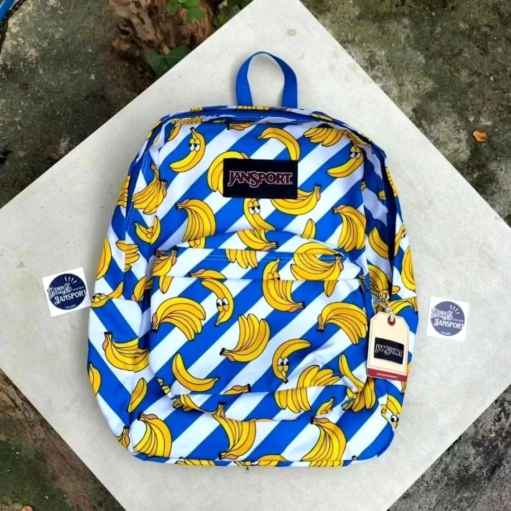 [REALPICT] - TAS RANSEL JANSPORT BANANA BACKPACK SCHOOL SUPERBREAK - TAS RANSEL JANSPORT FULL TAG EM