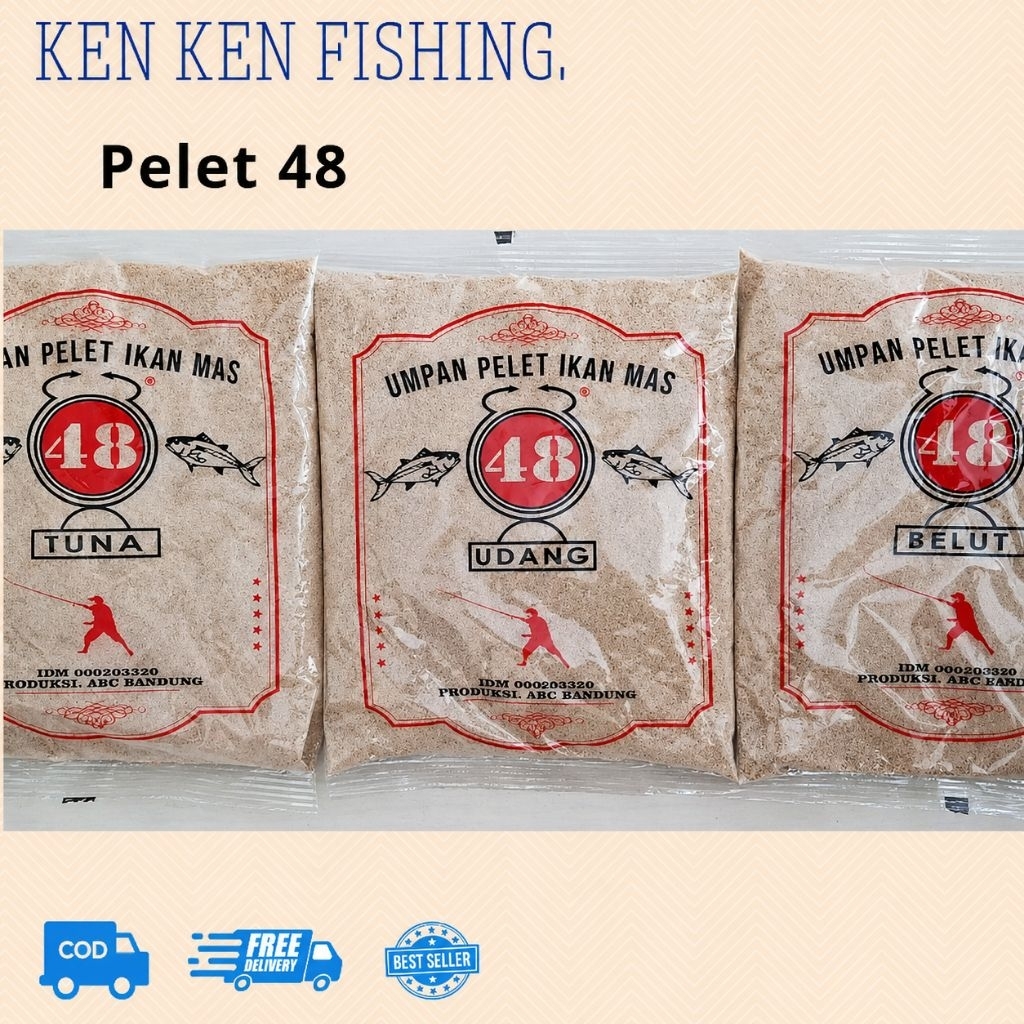 Umpan Pancing Ikan Pelet 48 Aroma.BELUT/UDANG/TUNA.