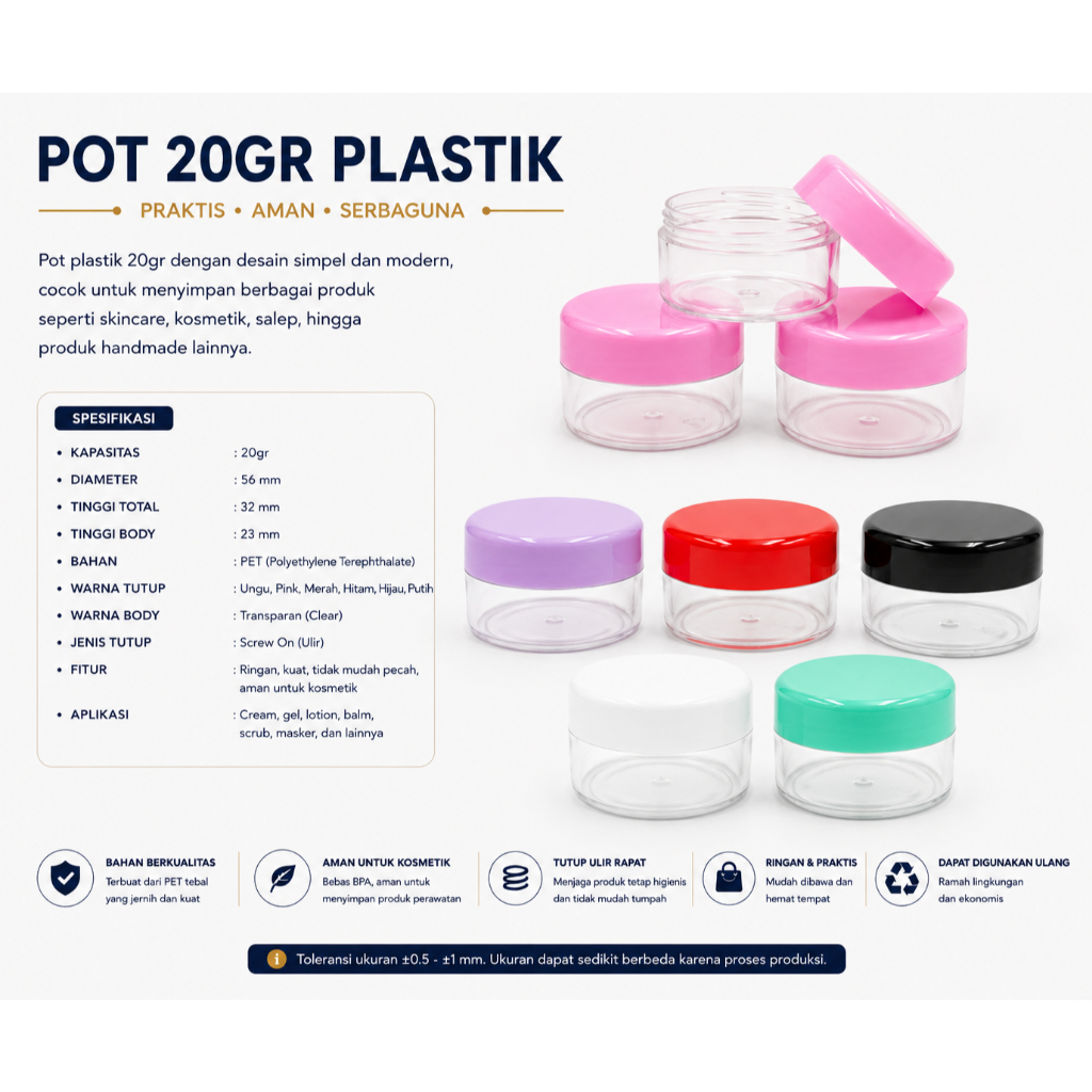 20gr Pot Jar Plastik