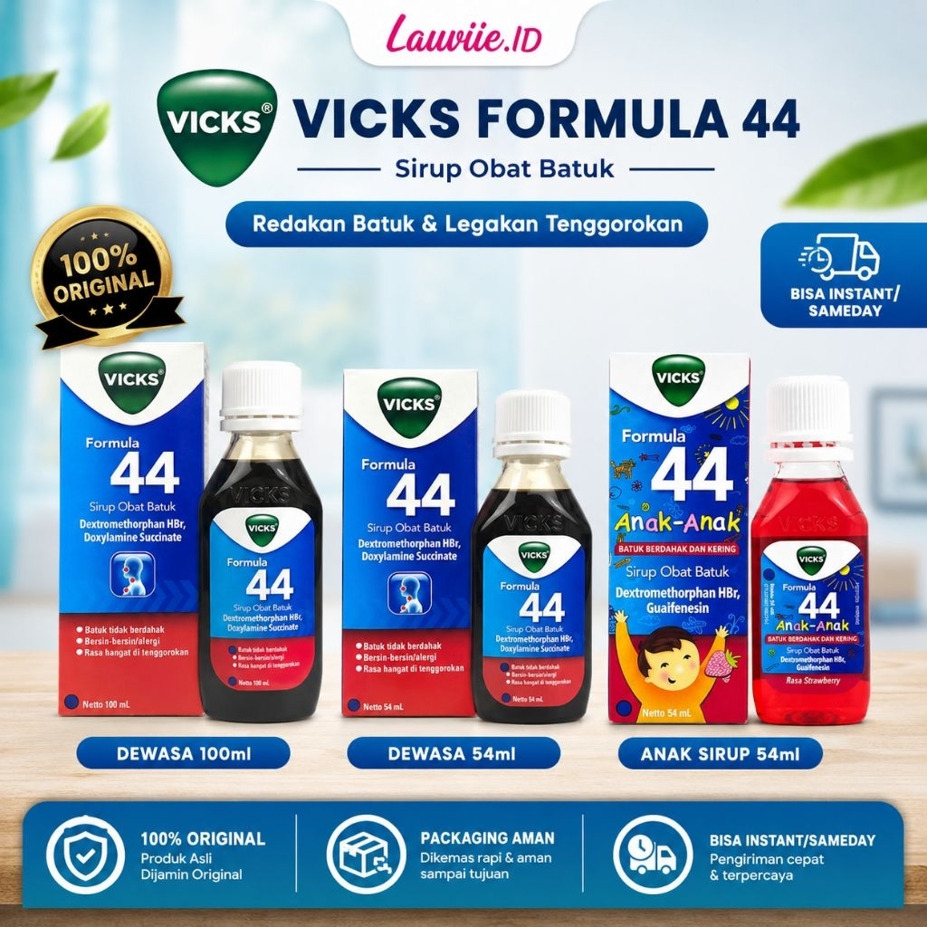 Vicks Formula 44 Obat Batuk Anak & Dewasa Original
