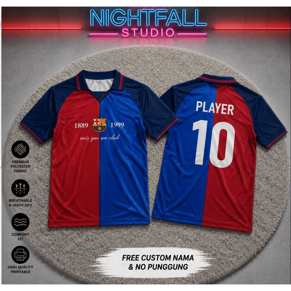 NIGHTFALL STUDIO  JERSEY BARCELONA VINTAGE | JERSEY RETRO BARCELONA | JERSEY BARCA | KAOS BARCA | BA