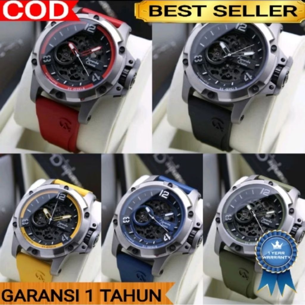 ALEXANDRE CHRISTIE PRIA AC 6295 AC6295 TITANIUM ORIGINAL GARANSI 1 TAHUN