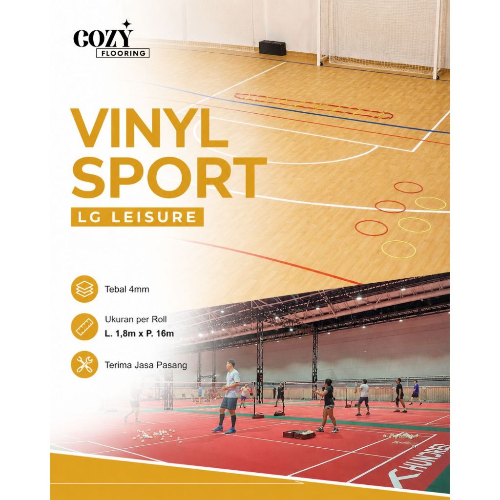Vinyl Roll Sport LG Leisure 4mm Lantai Olahraga Indoor | Lantai vinyl LG