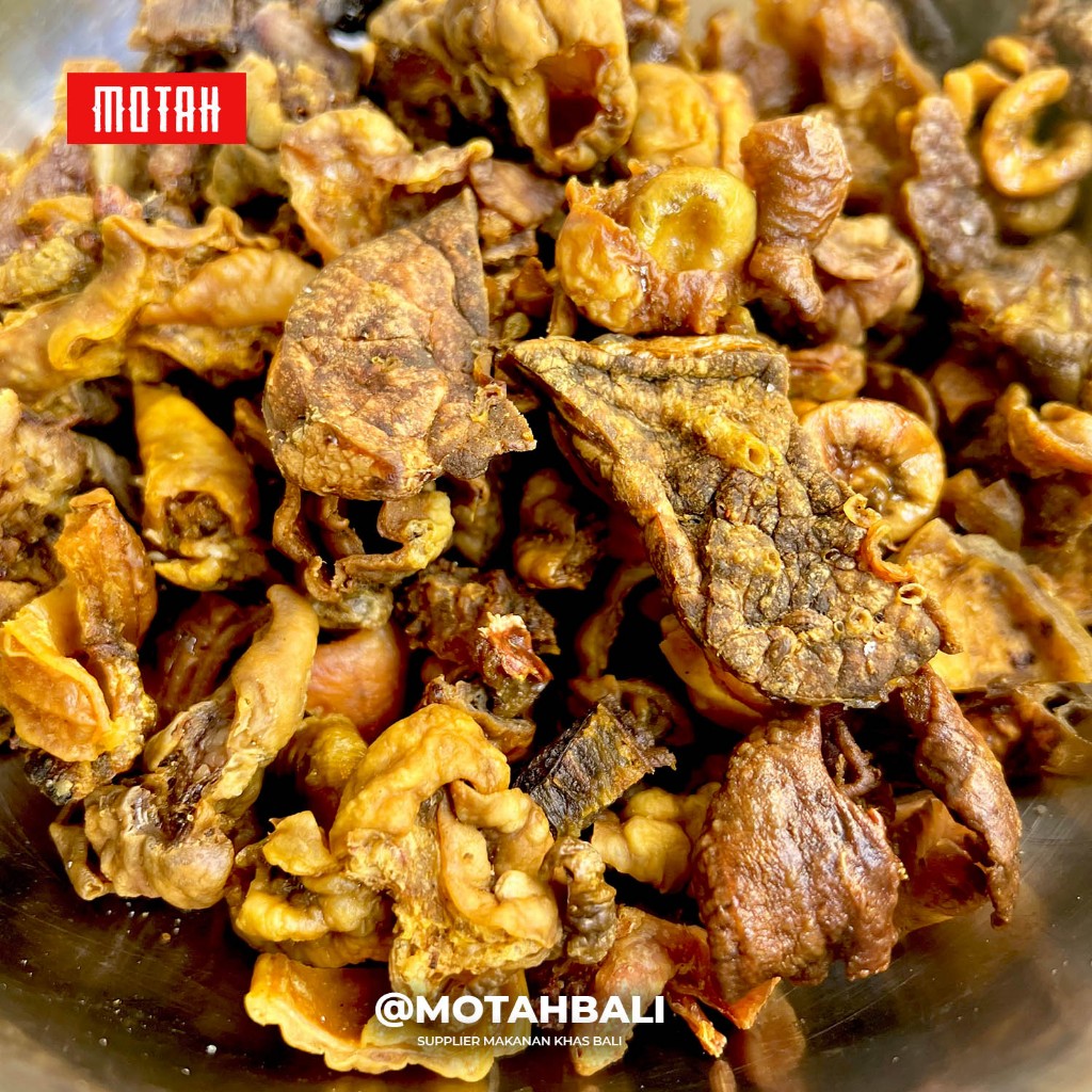 JEROAN BABI Goreng 300gr Setengah Matang / Paru Usus Babi Goreng Bali / Babi Goreng / Babi Krispy Kr