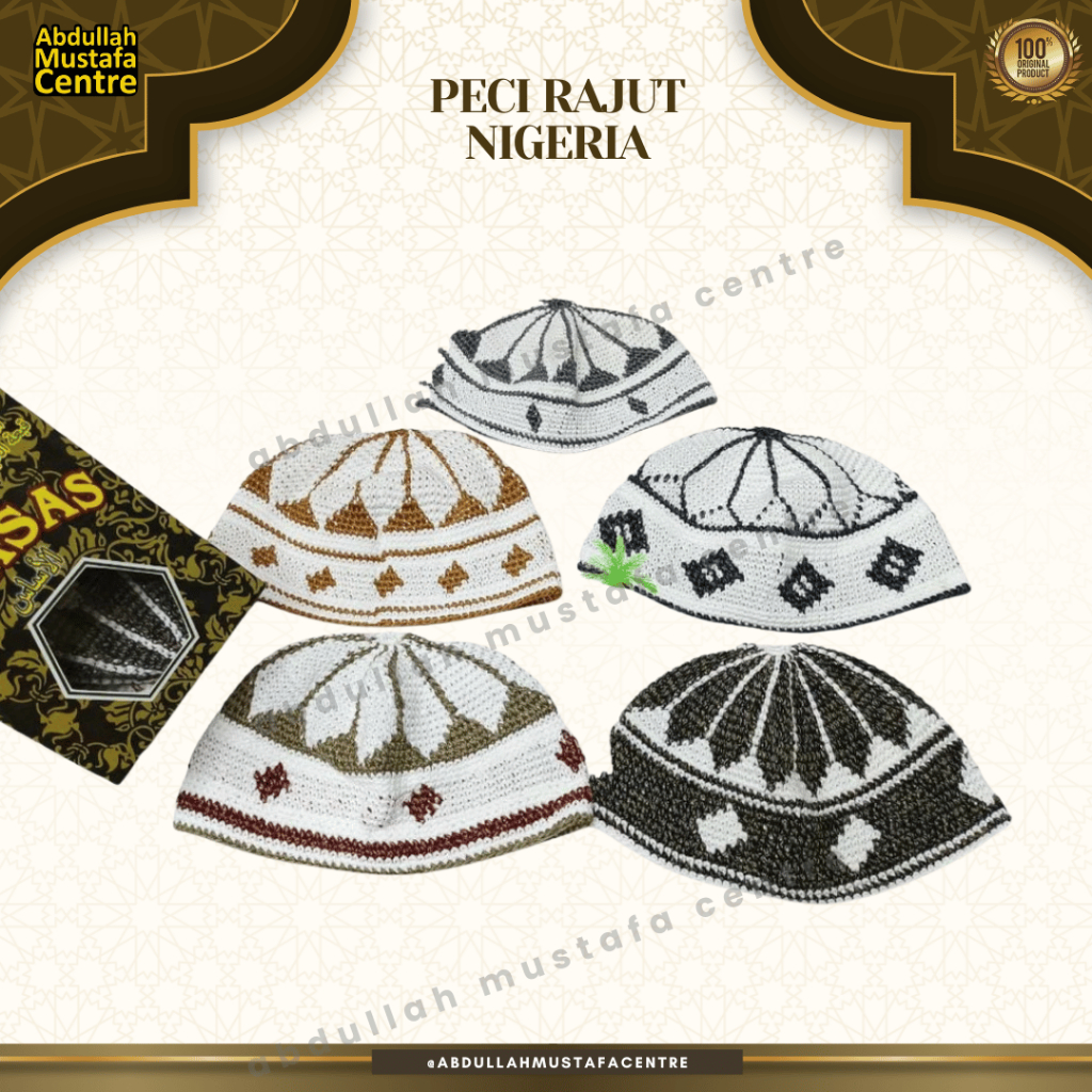 Peci Rajut Nigeria Lentera/Peci Rajut Murah/Peci Haji/oleh-oleh Haji