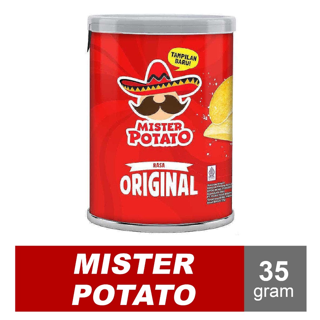 Mister Potato Chips Berat 35gr (Kemasan Kaleng) Exp Juni 2027 PROMO HALAL