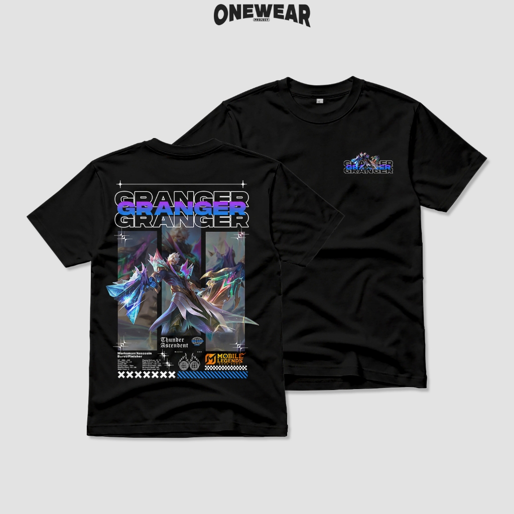 KAOS DEWASA REGULER DESIGN STREETWEAR MLBB SKIN GRANGER M7 EXCLUSIVE BAJU DEWASA UNISEX