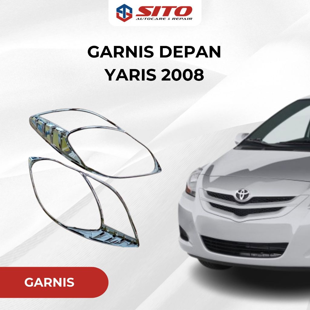 GARNIS DEPAN TOYOTA YARIS 2008 CHROME - AKSESORIS MOBIL