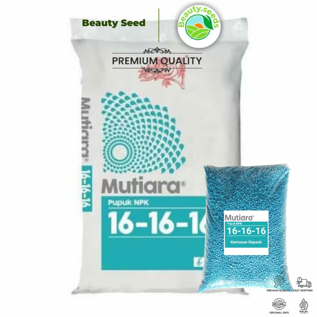 NPK mutiara 16-16-16 Kemasan Repack - Npk Mutiara 16-16-16 Kemasan Repack 5kg,10kg,25kg