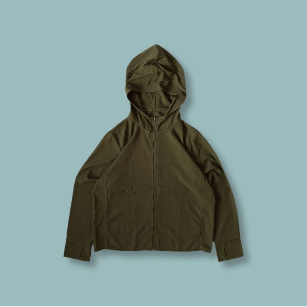 Uniquesport - Jaket Olahraga Running Basic Army Second