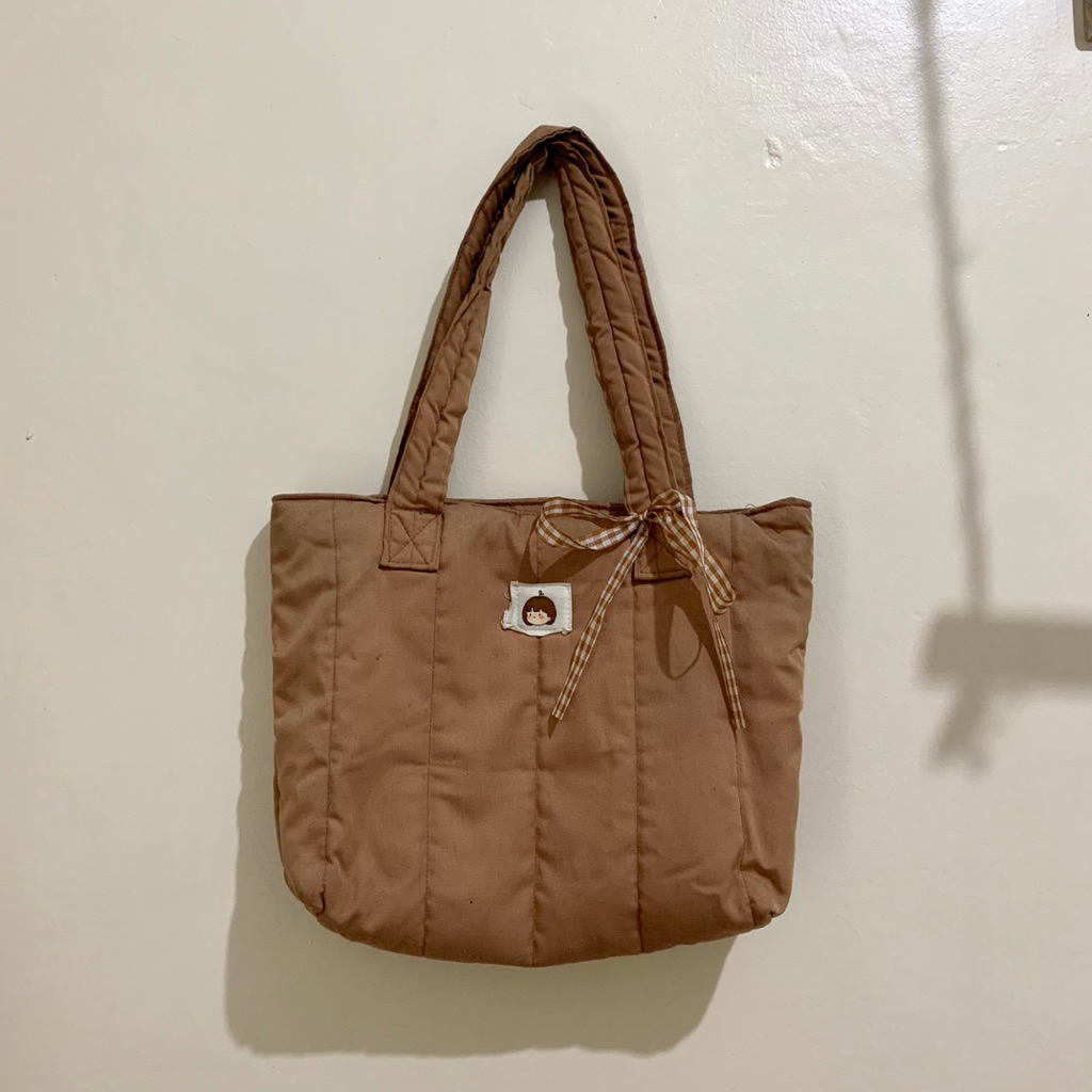 EWOLICIOUS BROWN PUFFY BAG (PRE-LOVED)