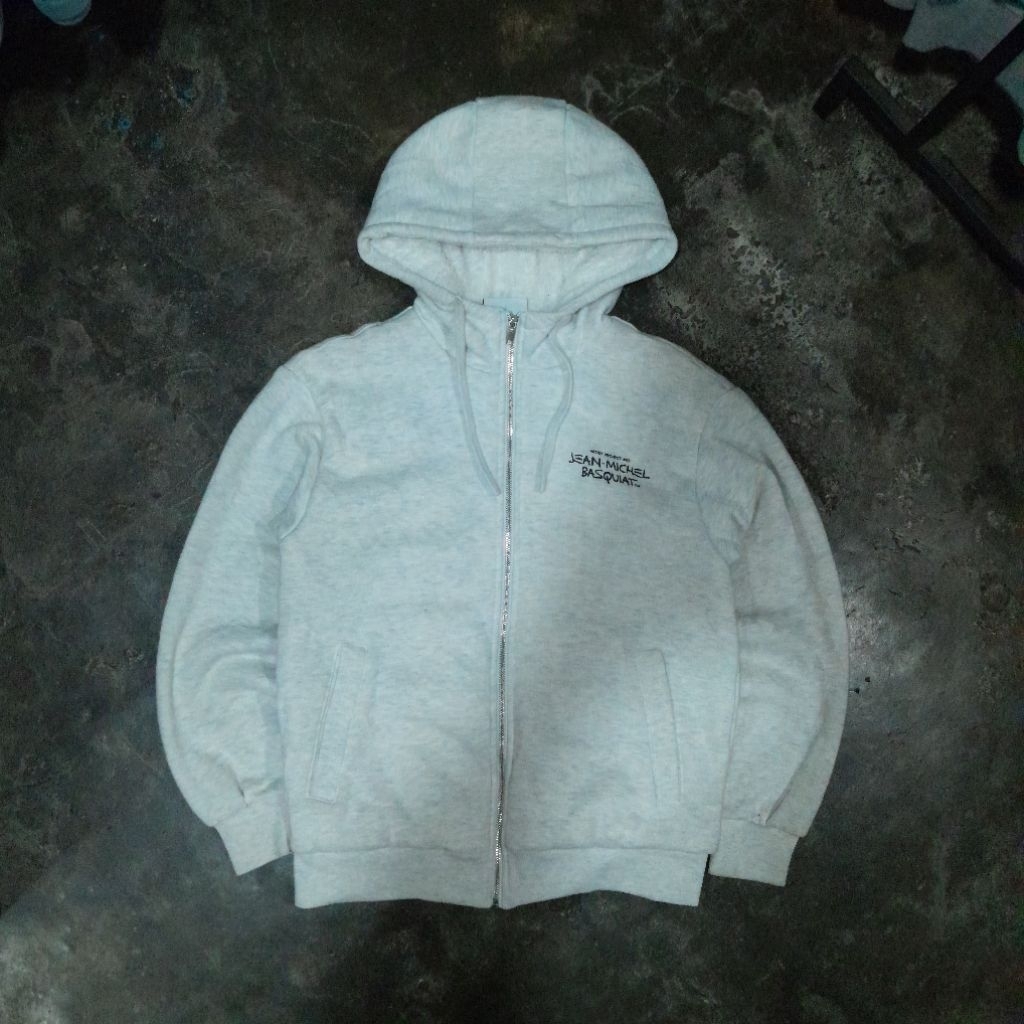 CLRIDE.N X JEAN-MICHEL BASQUIAT SHERPA ZIPPER HOODIE