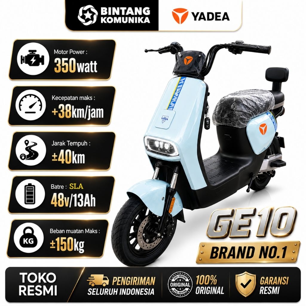 YADEA GE10 - Sepeda listrik premium dari Yadea Garansi TERJAMIN