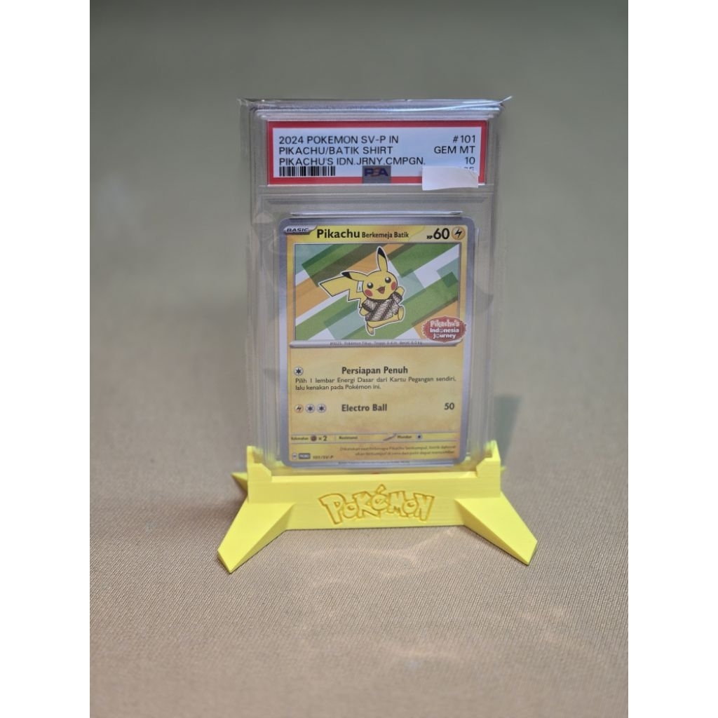 Pikachu Batik Hijau Sv-p #101 PSA 10 Pokemon Indonesia