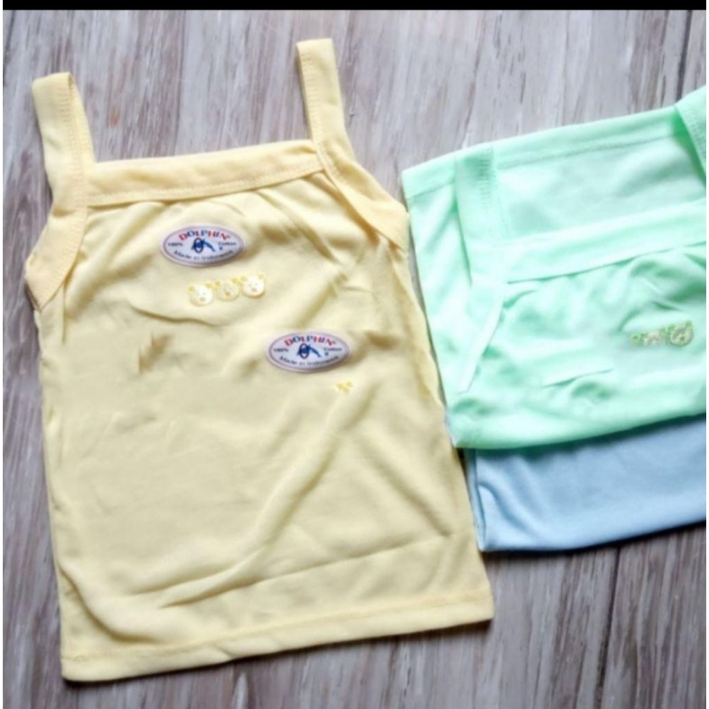 Dolphin/Tisuka((3pt))-Tengtop Kaos Dalam Bayi Dolphin/Tisuka