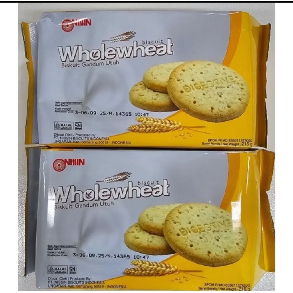 Nissin Biskuit Gandum Utuh 215g