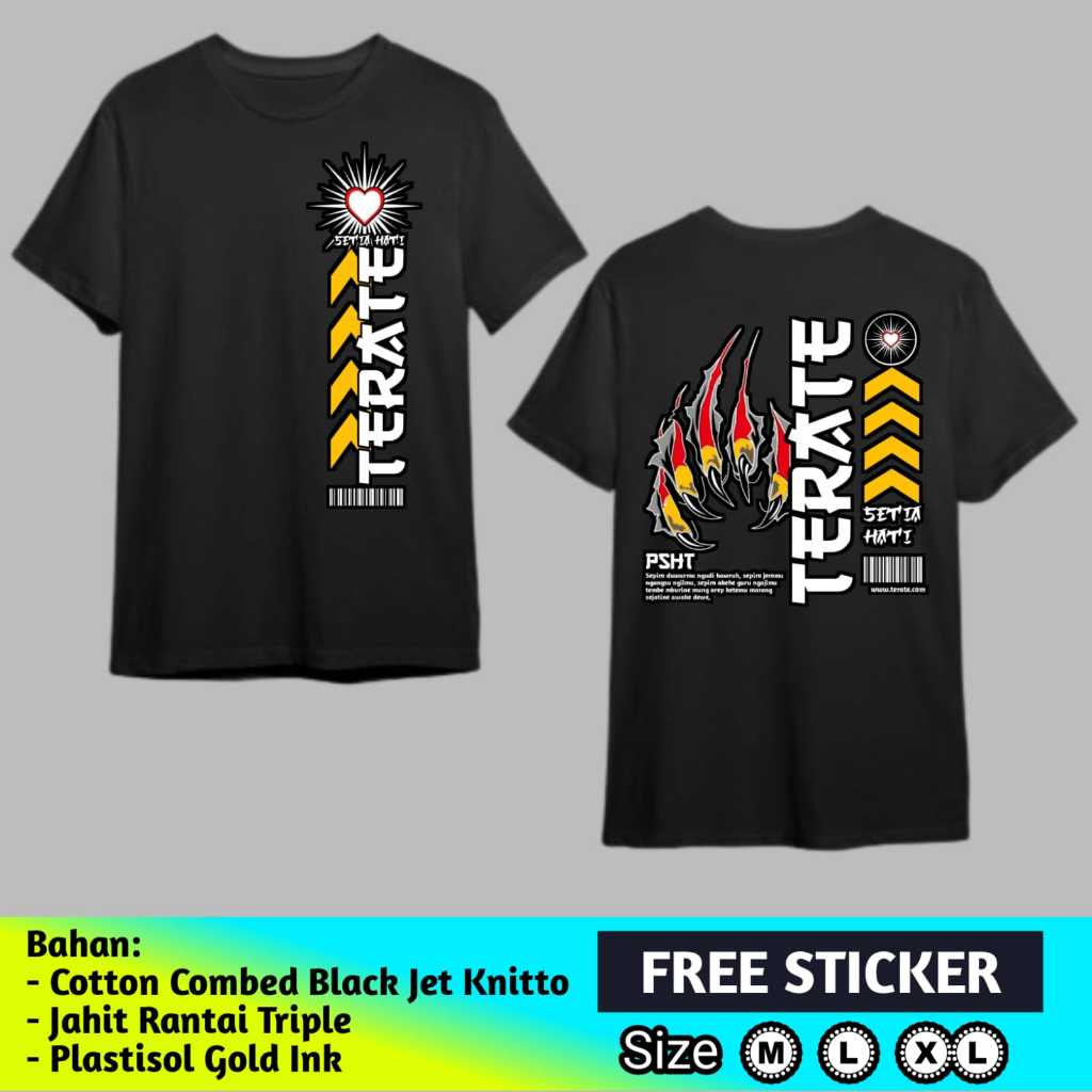 Kaos PSHT Desain Simple Lengan Pendek dan Panjang