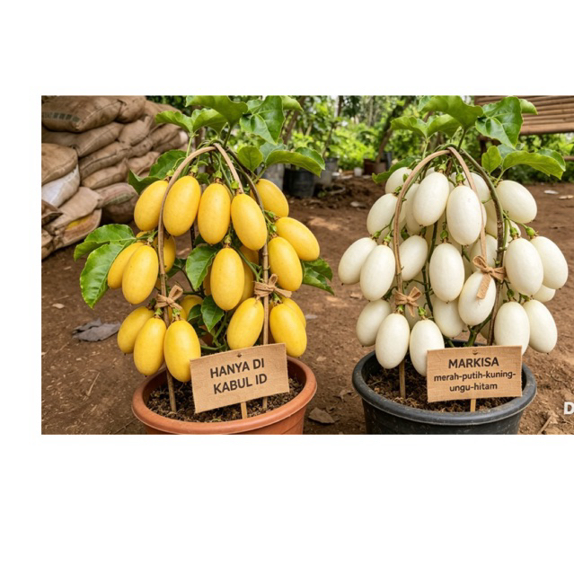 Paket 2 Markisa Kuning & Putih / Kuning & Putih Konyal Madu Thailand Bibit Tanaman Buah Super