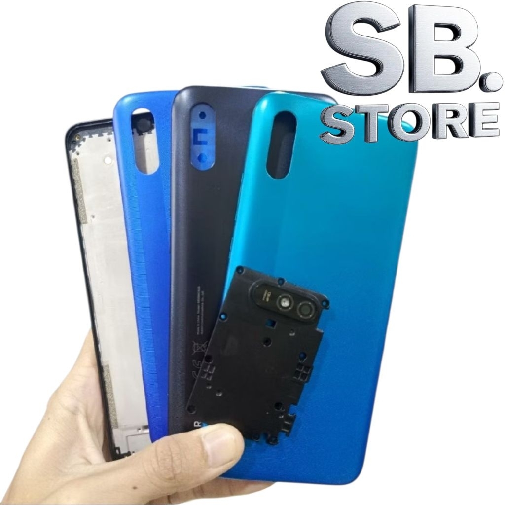 kesing housing casing fullset set Xiaomi redmi 9a frame + backdoor + ring lensa kamera