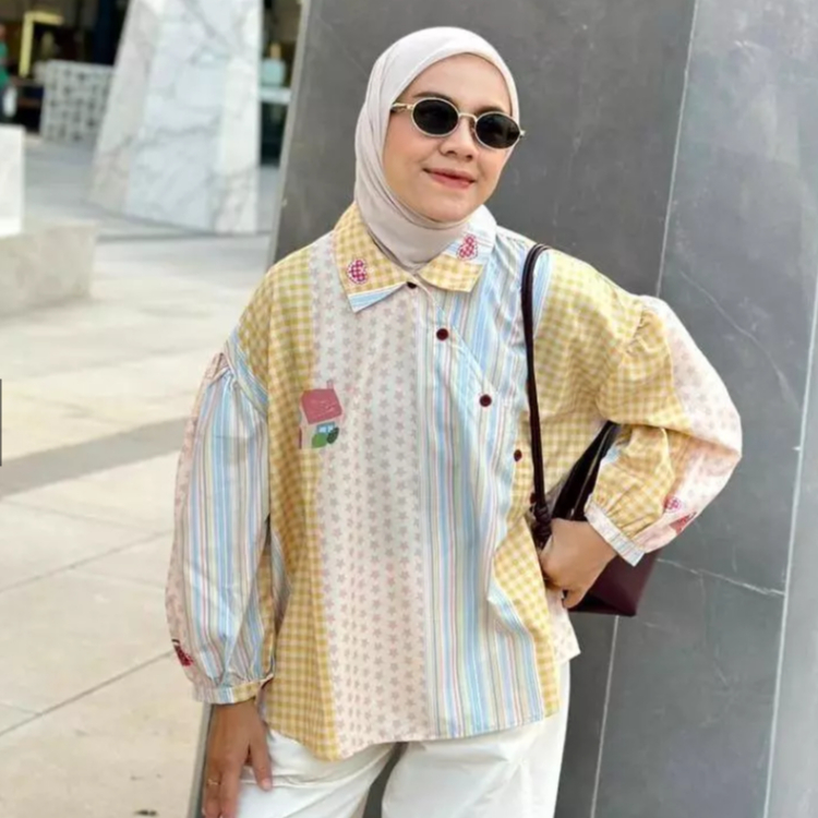 JASSE Cartoon Printed Shirt | Atasan Oversize Kemeja Katun Toyobo Full Printing Premium Motif Lucu U