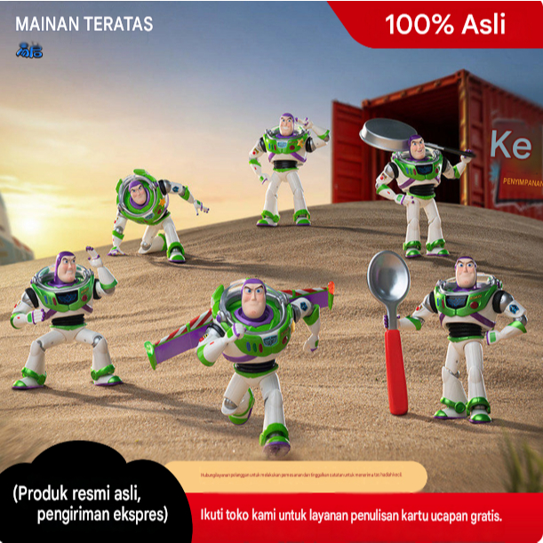 AN Produk Asli Toptoy Toy Story Adventure Series Blind Box, Figur Buzz Lightyear dari Film, Hadiah F