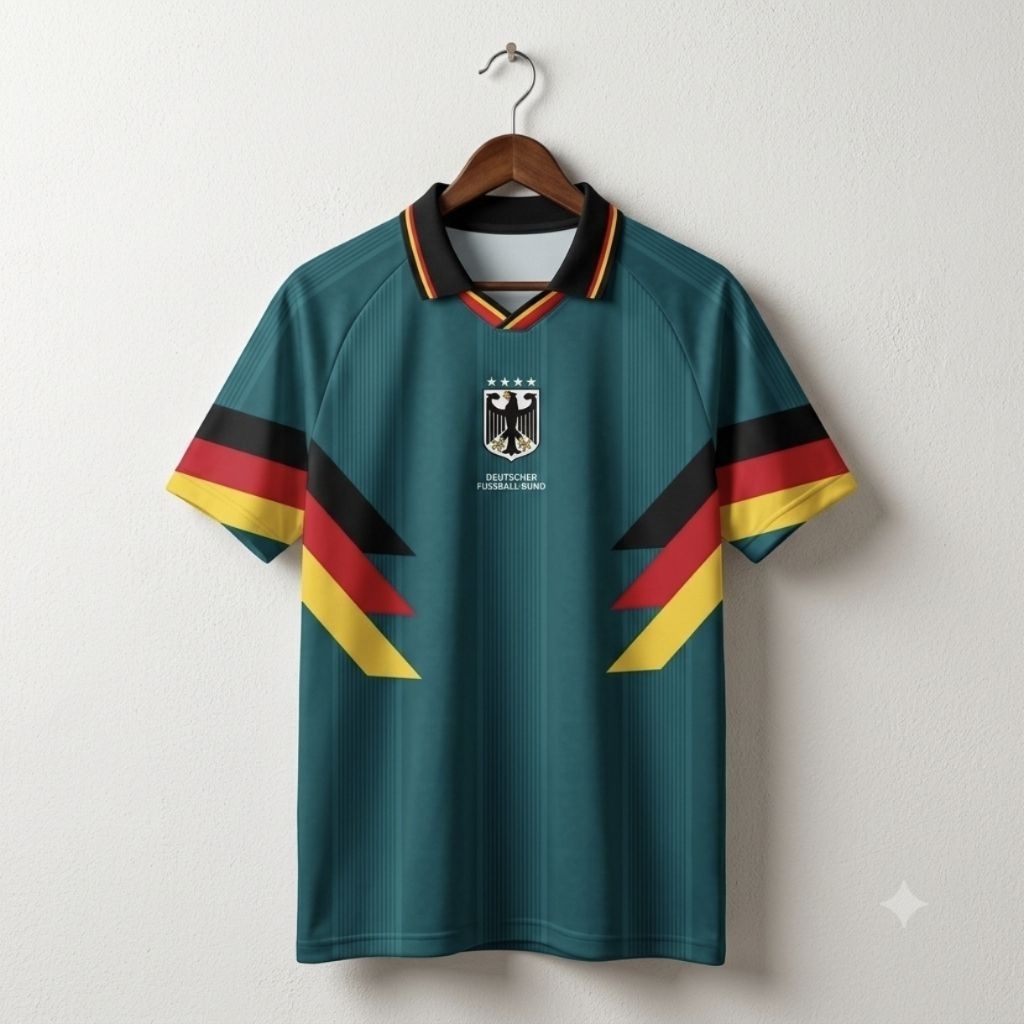 Jersey Jerman 1992 - Jersey Retro Jerman Full Printing Free Costum Name