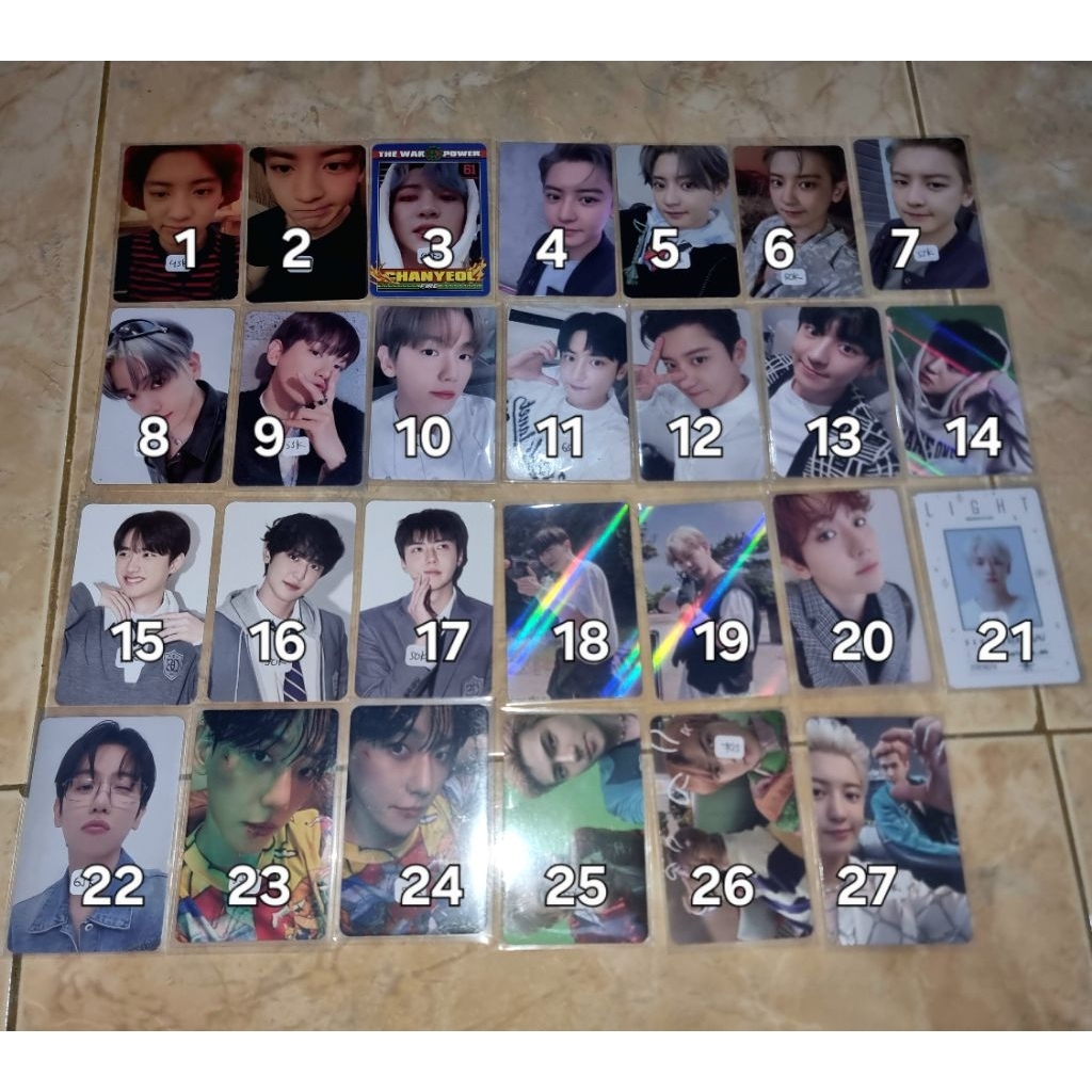 PC EXO serba 55 ribu Chanyeol Baekhyun Sehun DO official photocard