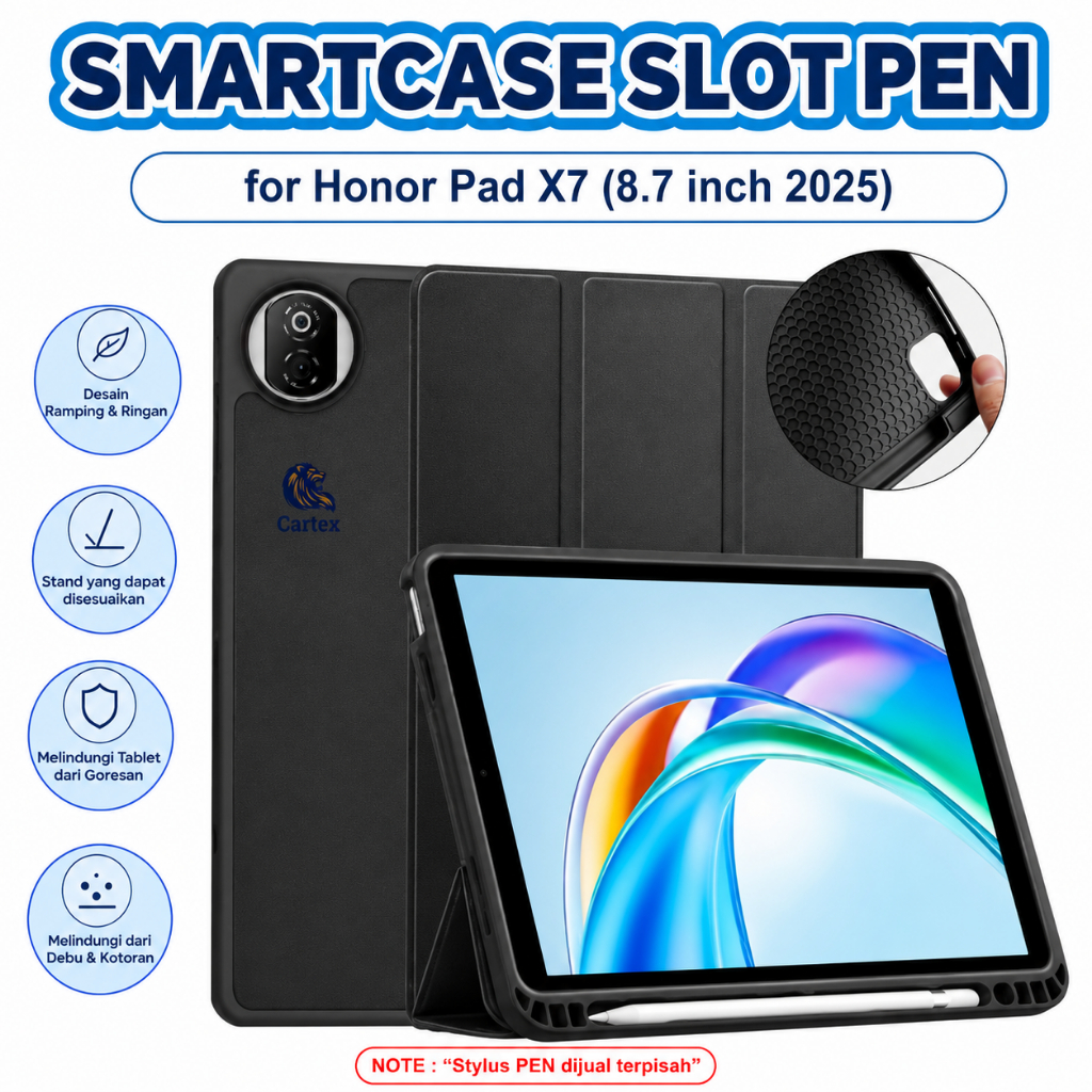 Smartcase Slot Pen Honor Pad X7 8.7"inch 2025 flipcase / case honor pad x7 / casing honor pad x7 / s