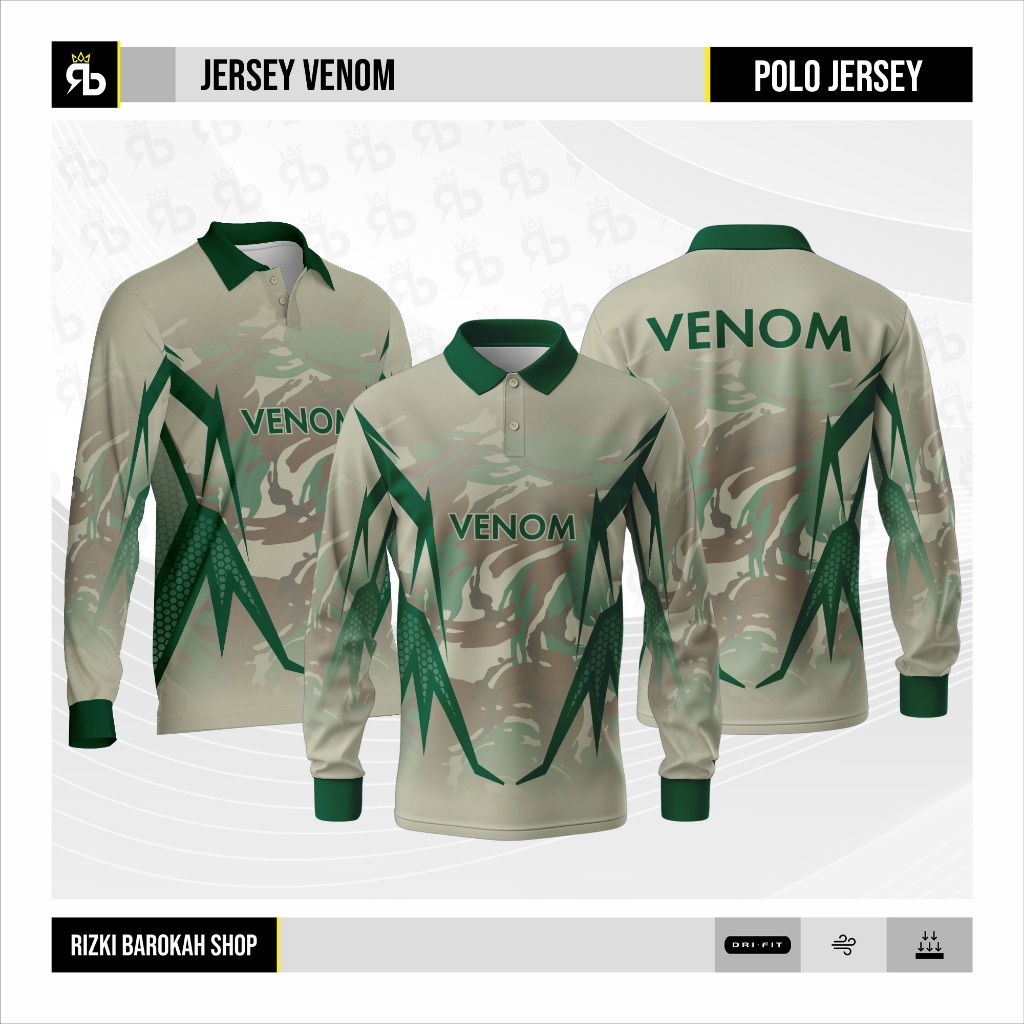 WANGKI VENOM PANJANG / JERSEY VENOM / WANGKI LENGAN PANJANG/ BAJU OLAHRAGA / BAJU SANTAI
