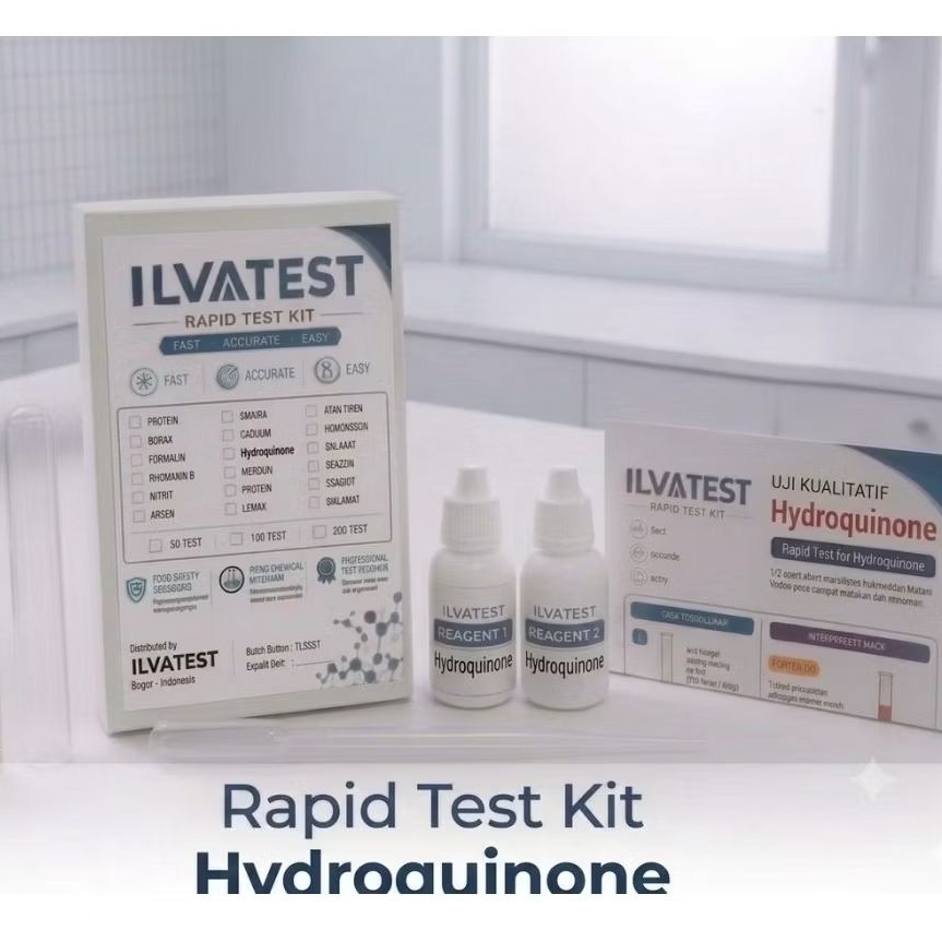 Rapid Test Kit Uji Hydroquinone / Hidrokuinon