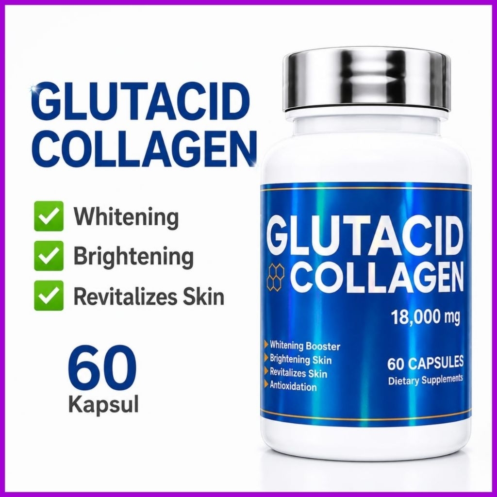 GLUTACIDE COLLAGEN PEMUTIH BADAN GLUTATHIONE ORIGINAL 60 CAPSULE