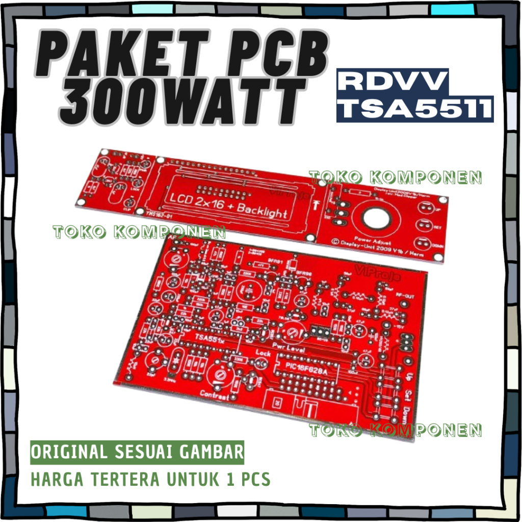 Paket PCB 300mwatt RDVV TSA5511 PCB LCD 1 SET 300MW 300 MILI WATT