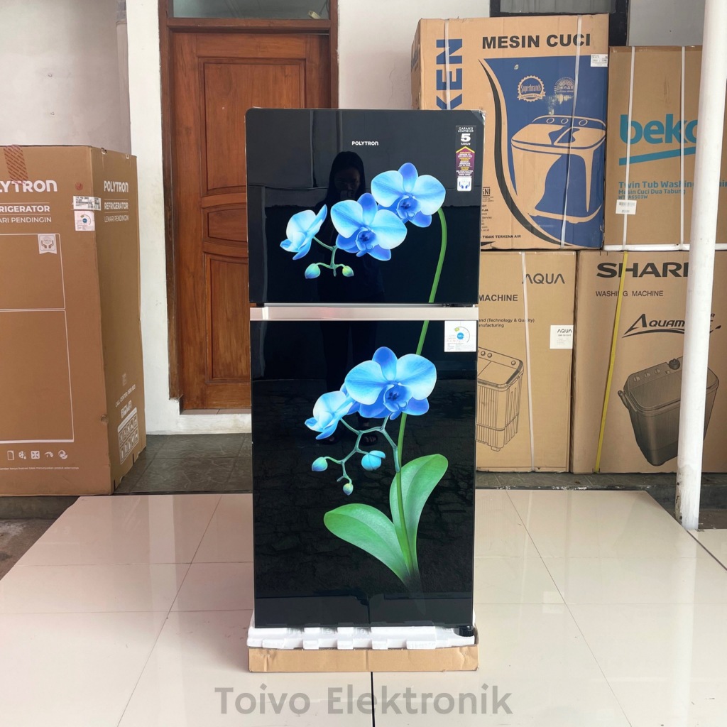 Kulkas POLYTRON Belleza 2 pintu 220 liter PRW 23MOB / PRW23MO / PRW-23MO