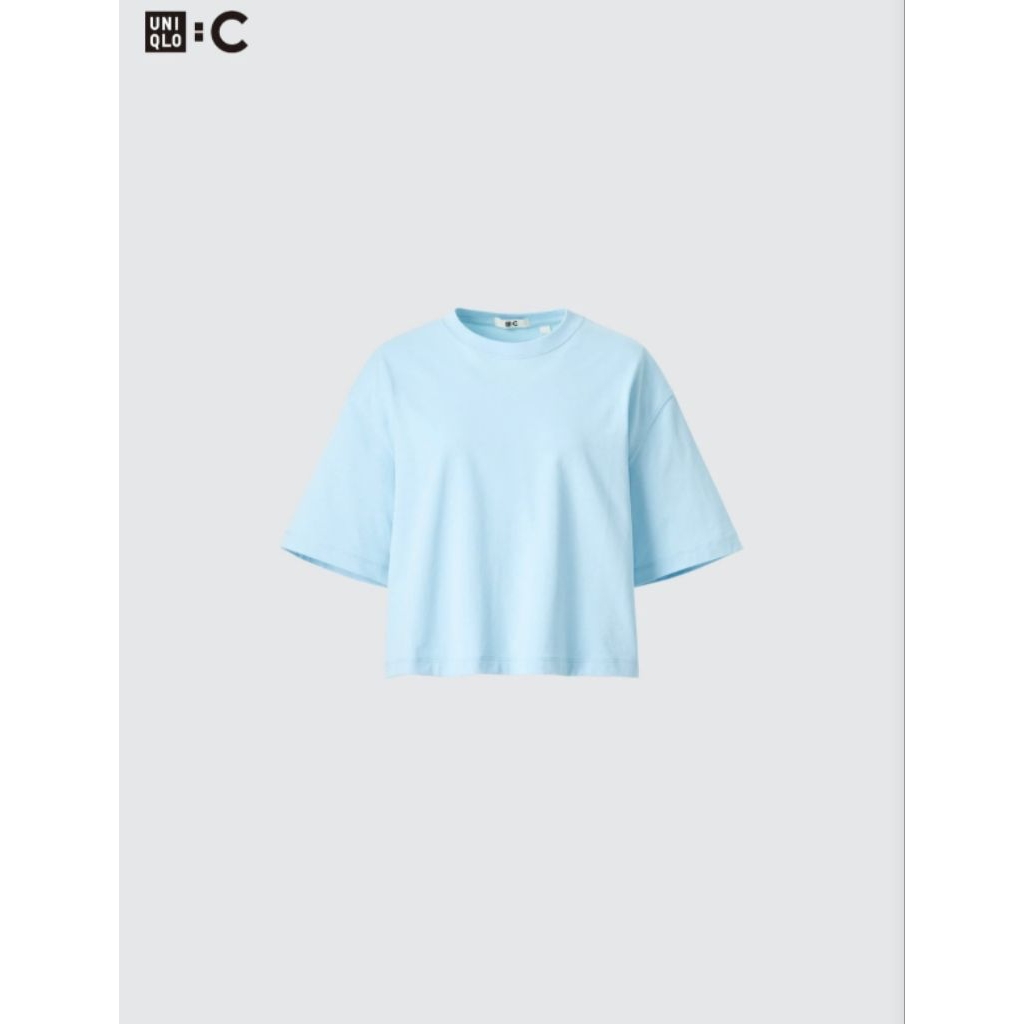 Uniqlo C cotton oversized cropped T shirt