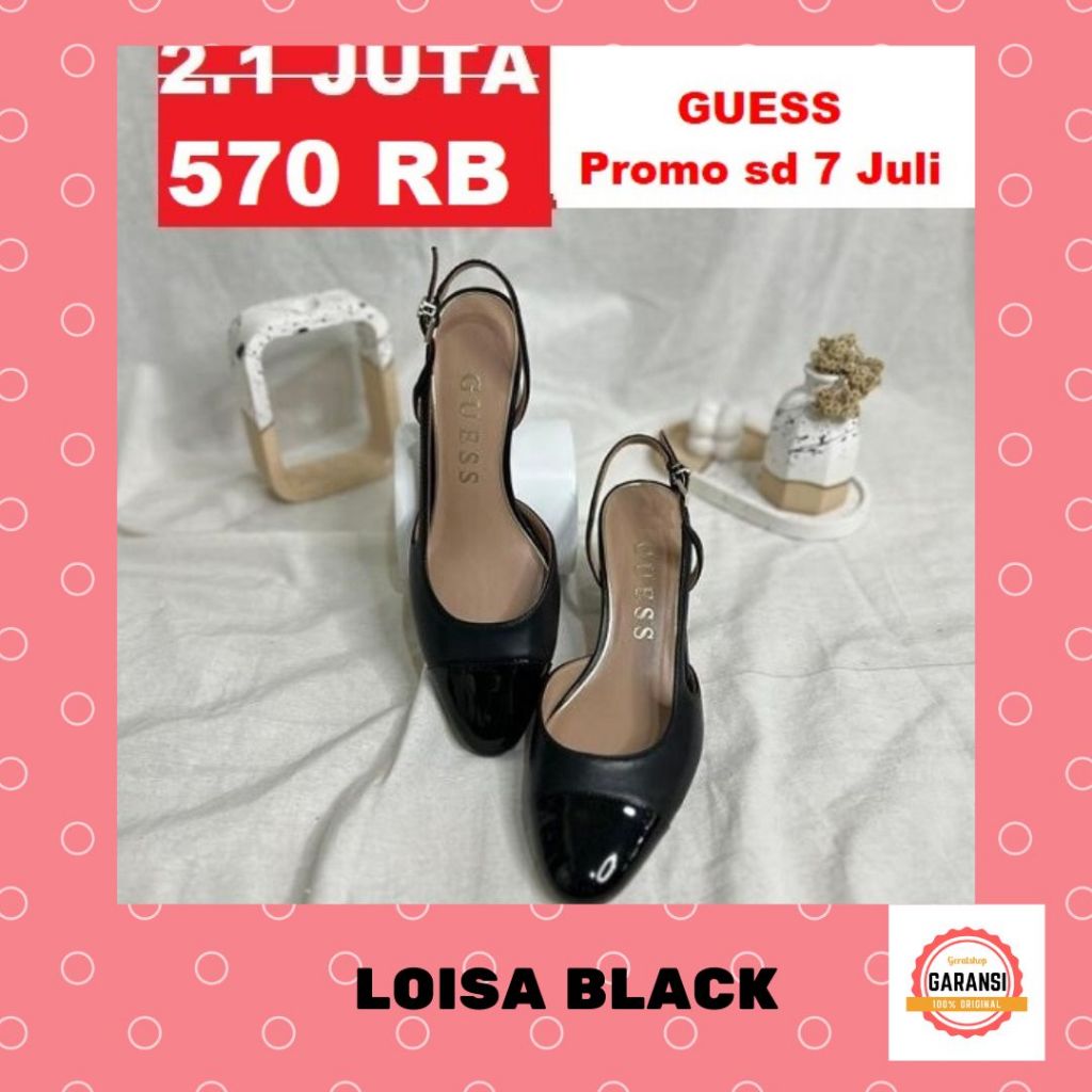 GUESS Sandal Hak Tinggi Wanita LOISA Heels ORIGINAL