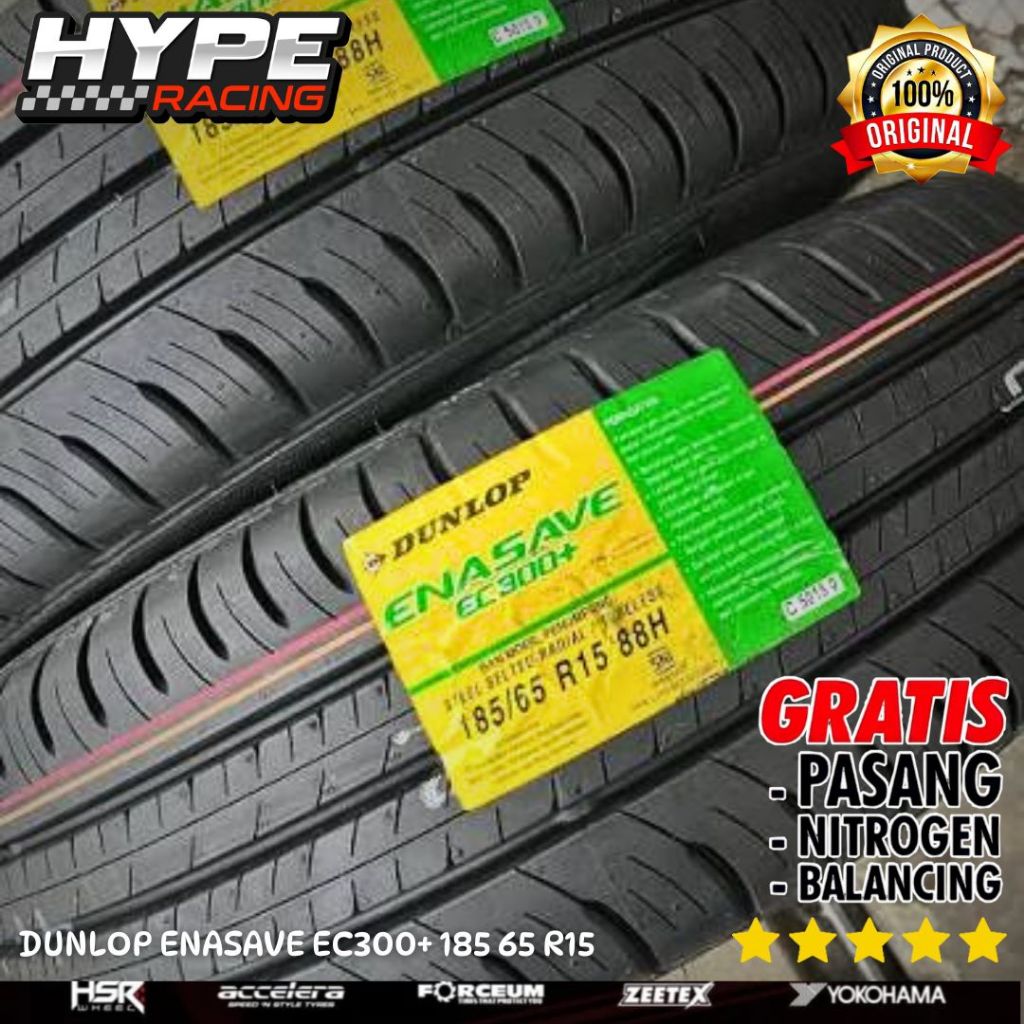 BAN DUNLOP ENASAVE EC300+ 185 65 R15 - BAN MOBIL RING 15 BUAT AVANZA , LIVINA DLL