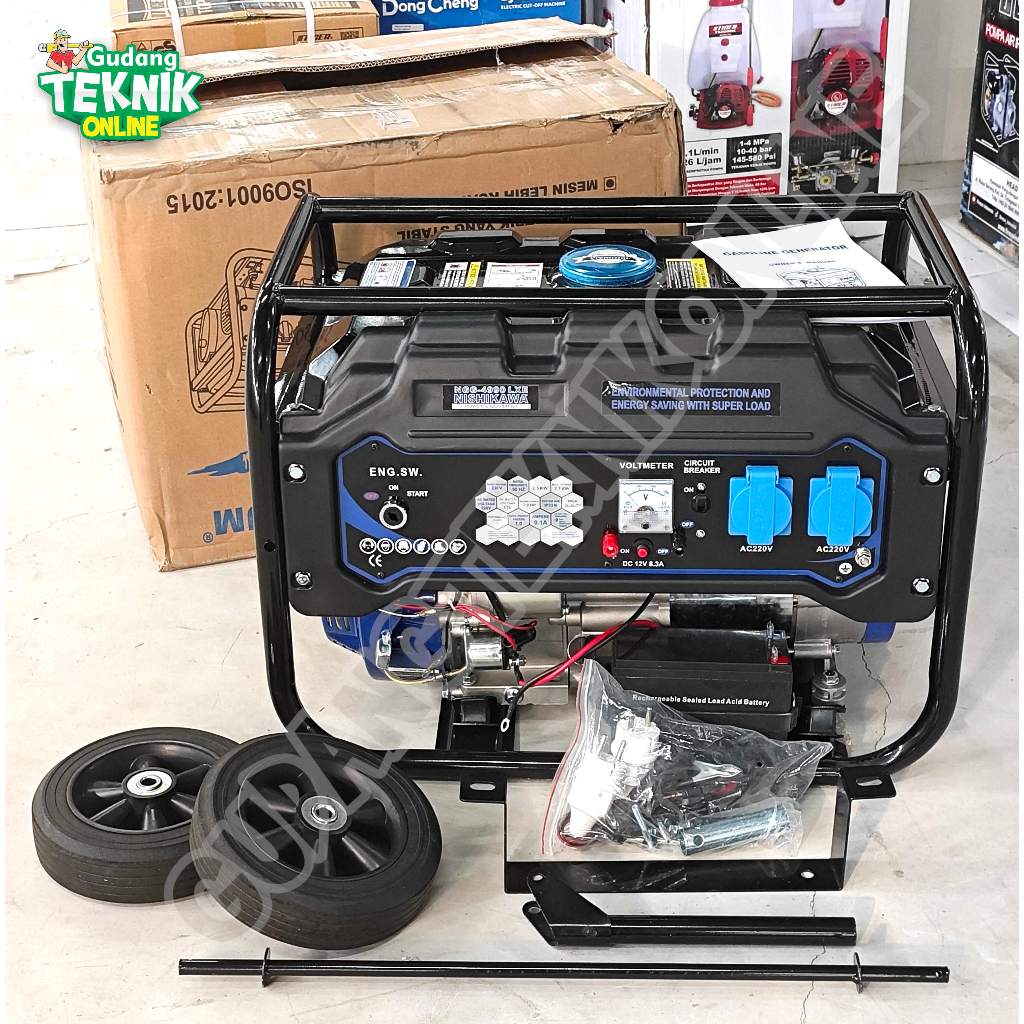 NISHIKAWA Genset 2500Watt NISHIKAWA NGG4990LXE NGG-9880LXE 4 Tak Double Starter / Power Generator 25