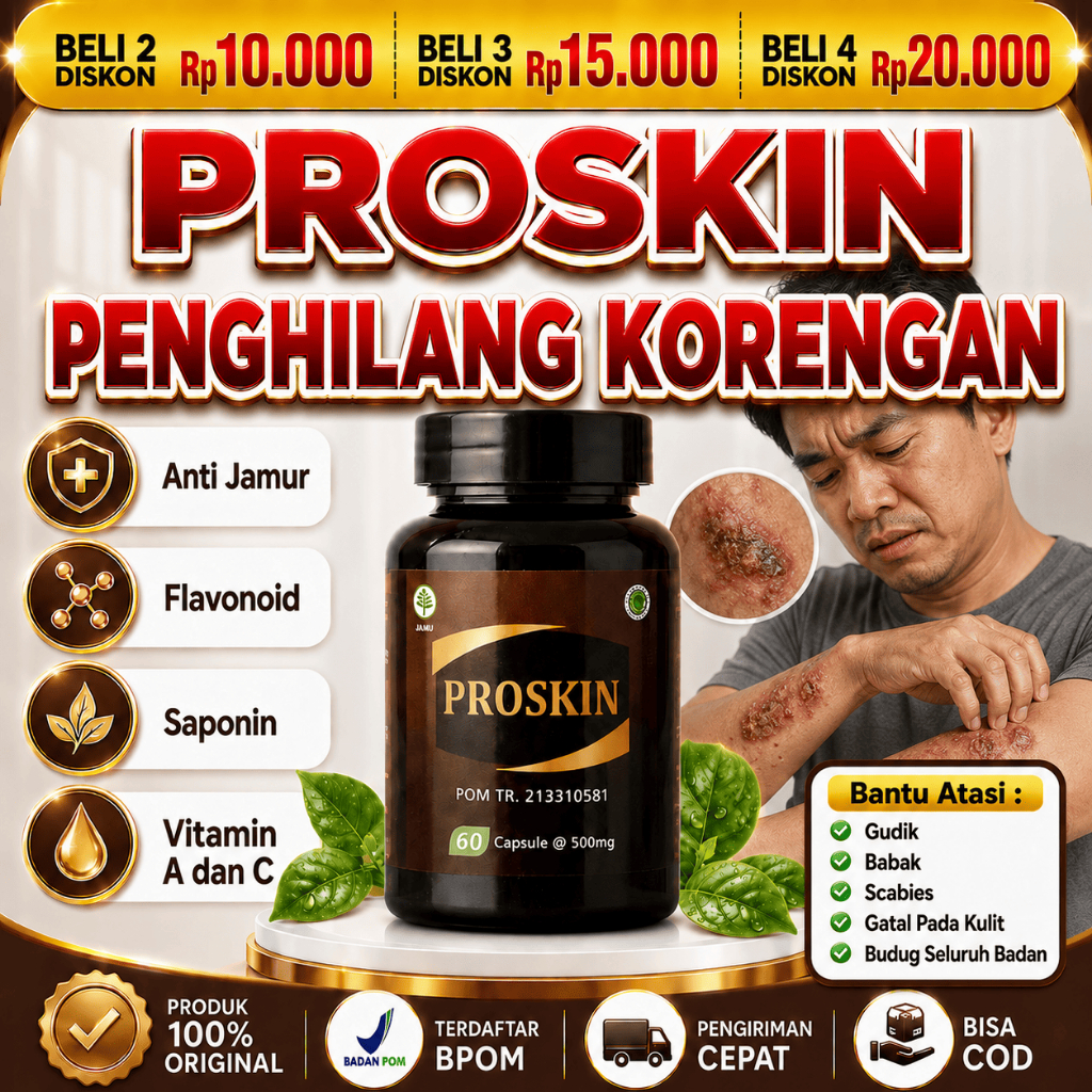 PROSKIN Obat Budug Seluruh Badan Gatal Penghilang Korengan Scabies Manusia Skabies Babak Gudik Buduk