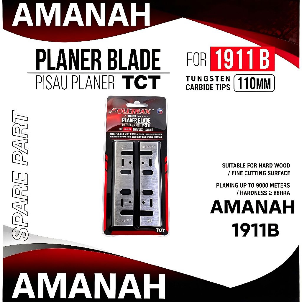 BULL TCT planer blade mata pasah serut kayu MAKITA 1911B panjang 110mm