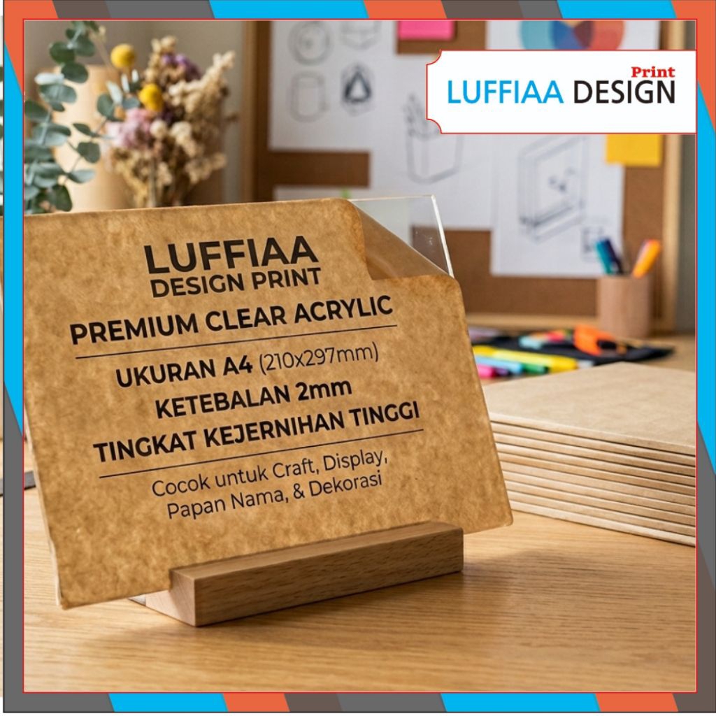lembaran akrilik A4 | akrilik 2mm ukuran A4 | akrilik bening | akrilik lembaran bening