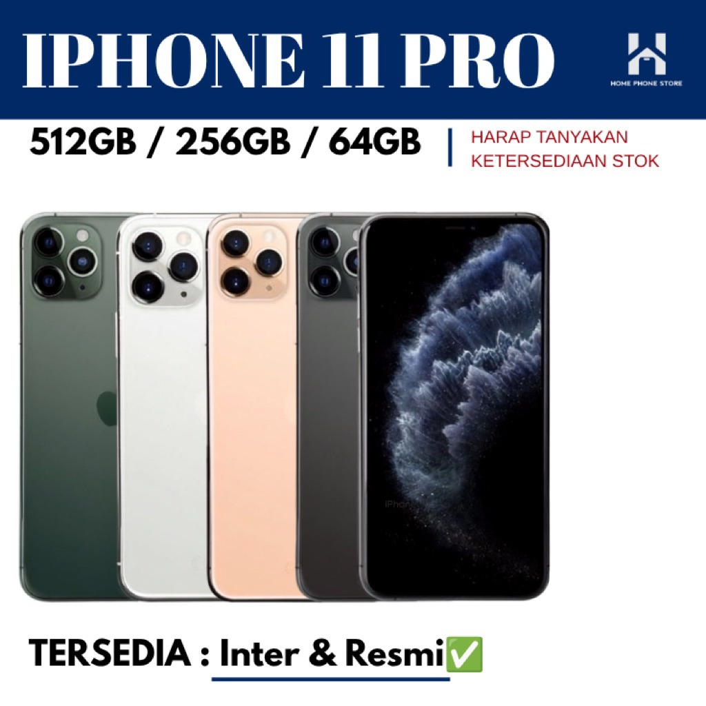 IPHONE 11 PRO 512GB 265GB 64GB SECOND ORI BEKAS FULLSET