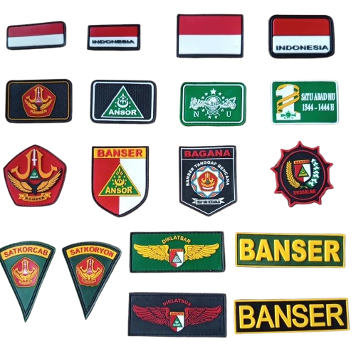 patch rubber logo banser - NU tempelan emblem aksesoris karet
