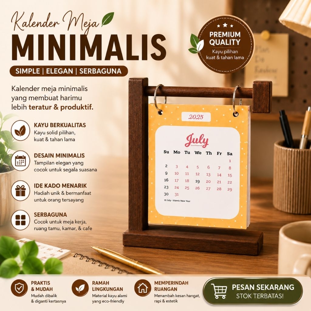 STAND MENU KALENDER | STAND MENU MAKANAN WARUNG, CAFE